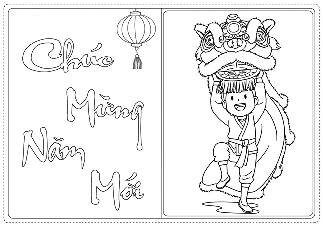 Tranh tô màu ngày Tết