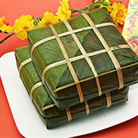 Tả chiếc bánh chưng ngày Tết