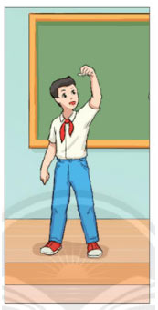 Thả rơi 1 viên phấn xuống đất.