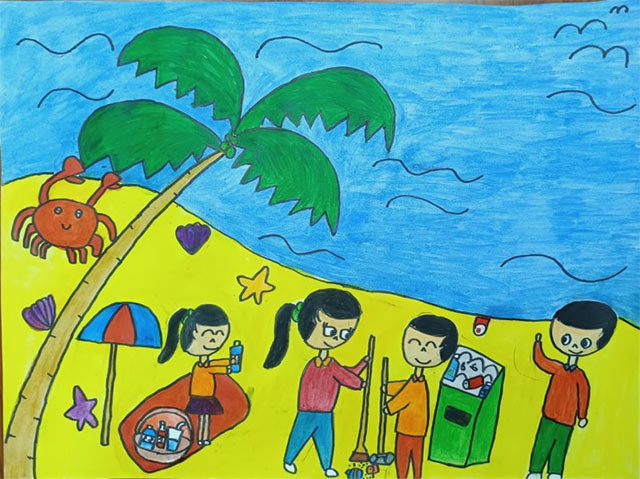 Tranh vẽ thiếu nhi làm nghìn việc tốt