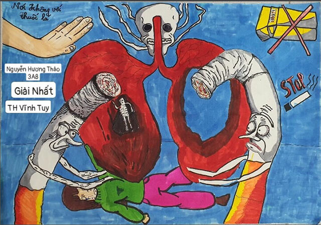 Vẽ tranh cấm hút thuốc lá