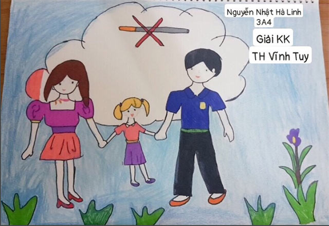 Vẽ tranh cấm hút thuốc lá