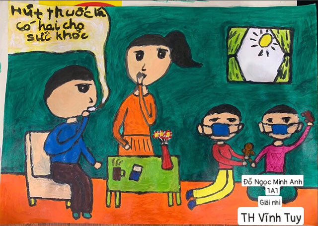 Vẽ tranh cấm hút thuốc lá