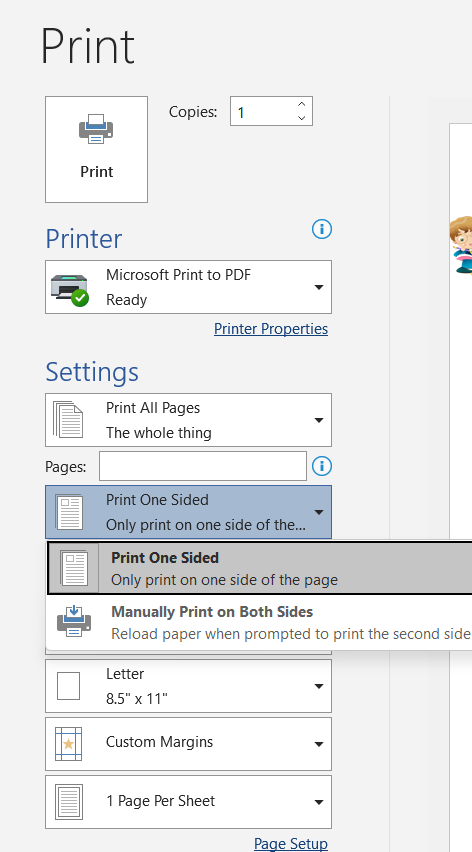 Cách in hai mặt khớp nhau