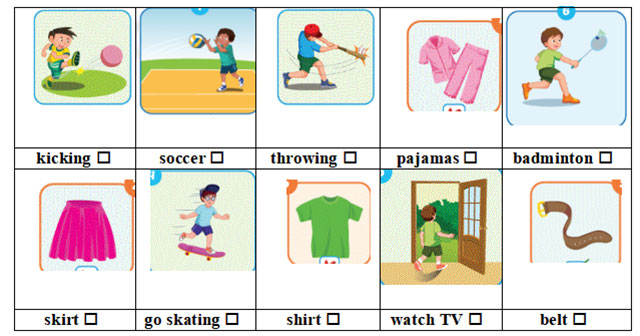 Tick Yes (v) or No (x)