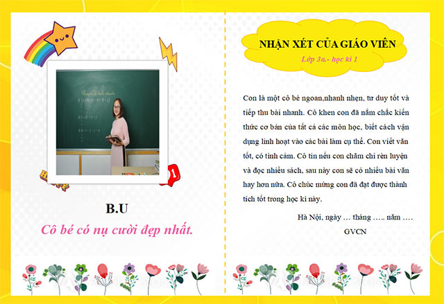 Nhận xét học sinh