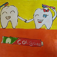 Mẫu tranh vẽ Nha học đường 2023