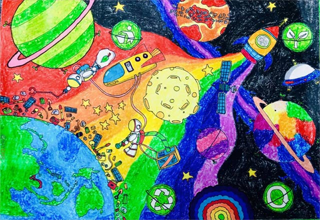 Mẫu tranh vẽ Thế giới muôn màu