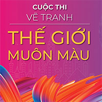 Mẫu tranh vẽ Thế giới muôn màu 2023