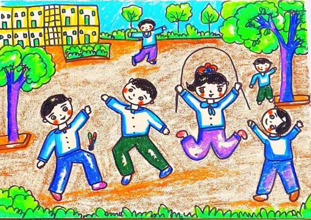 Mẫu tranh vẽ Thế giới muôn màu