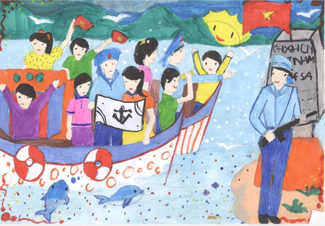 Tranh vẽ thiếu nhi làm nghìn việc tốt