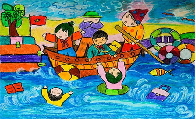 Tranh vẽ phòng tránh đuối nước