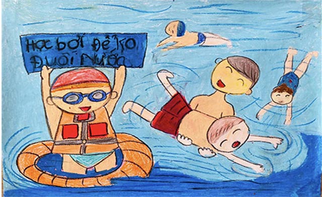 Tranh vẽ phòng tránh đuối nước