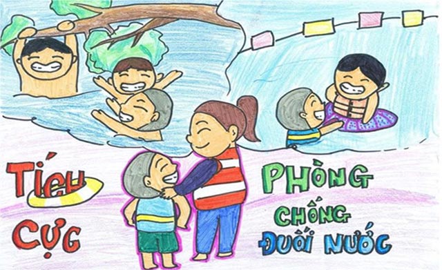 Tranh vẽ phòng tránh đuối nước