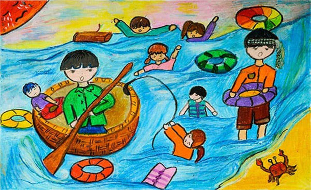 Tranh vẽ phòng tránh đuối nước