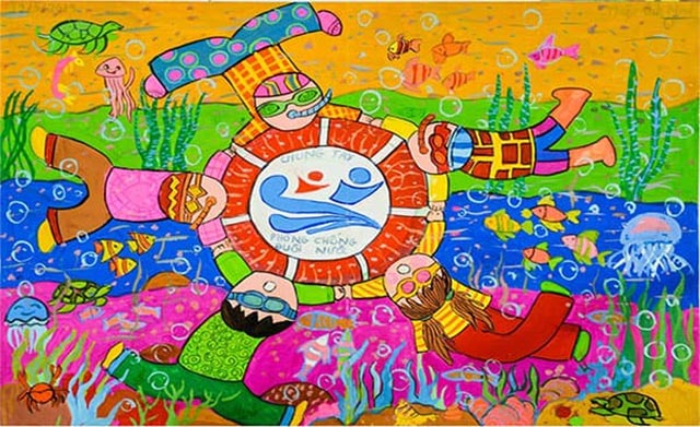 Tranh vẽ phòng tránh đuối nước