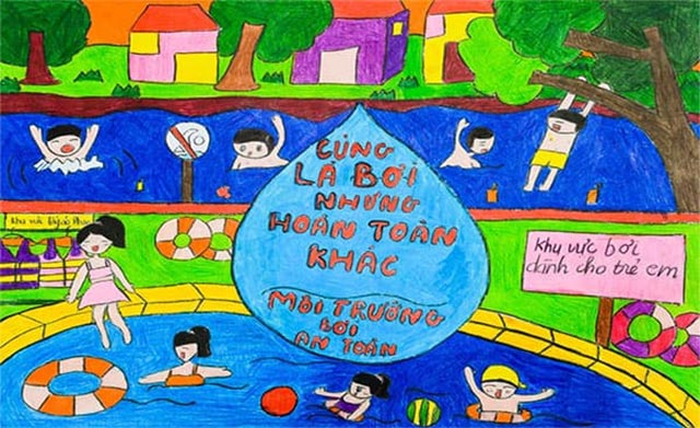 Tranh vẽ phòng tránh đuối nước