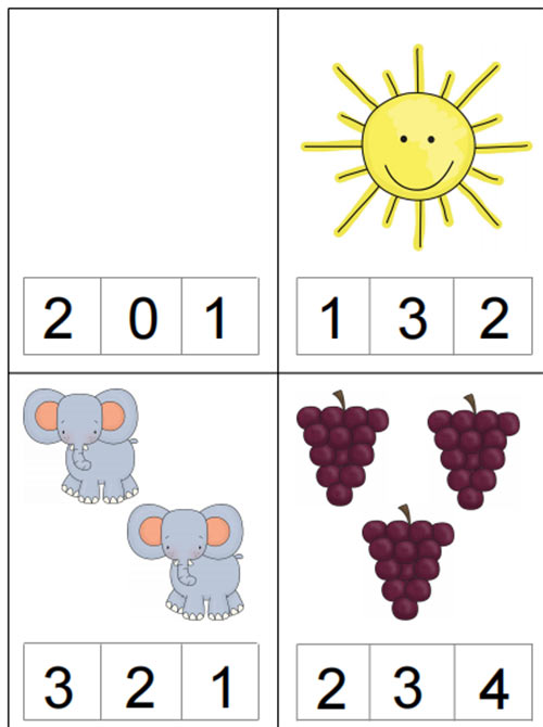 Bài tập nối số cho bé