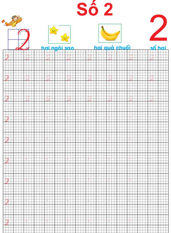 Tập viết số từ 1 đến 10