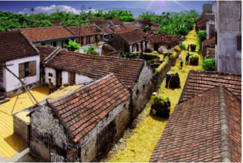 Làng quê ở vùng Đồng bằng Bắc Bộ