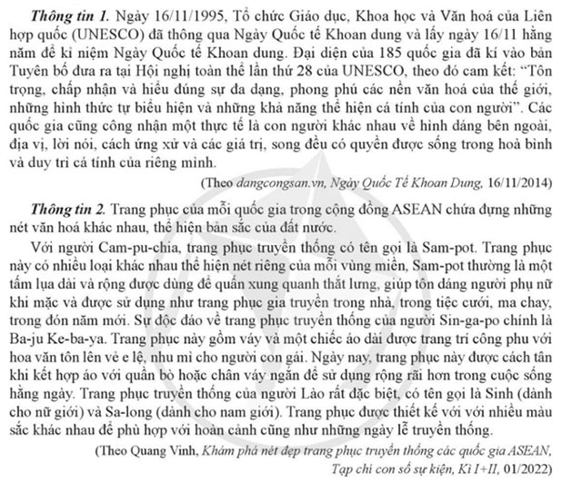 GDCD 8 Bài 2: Tôn trọng sự đa dạng của các dân tộc Giáo dục công dân lớp 8 Cánh diều trang 10, 11, 12, 13, 14