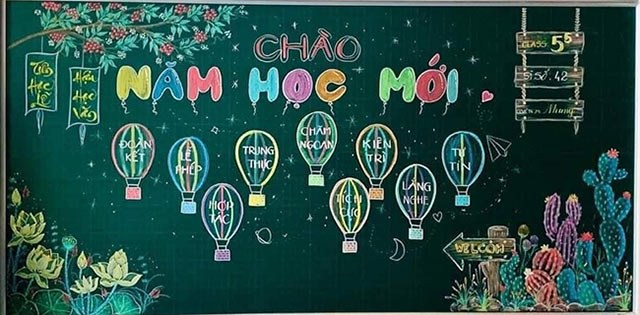 Trang trí bảng khai giảng