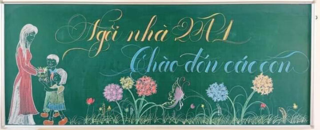 Trang trí bảng khai giảng