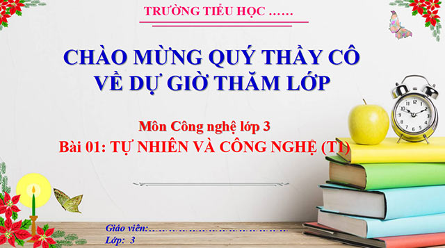 Giáo án PowerPoint Công nghệ 3