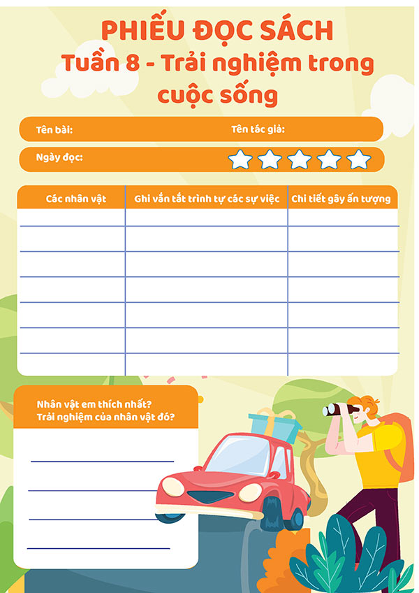 Phiếu đọc mở rộng Tiếng Việt 4 Kết nối tri thức