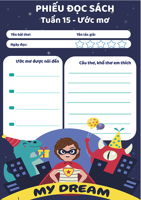 Phiếu đọc mở rộng Tiếng Việt 4 Kết nối tri thức