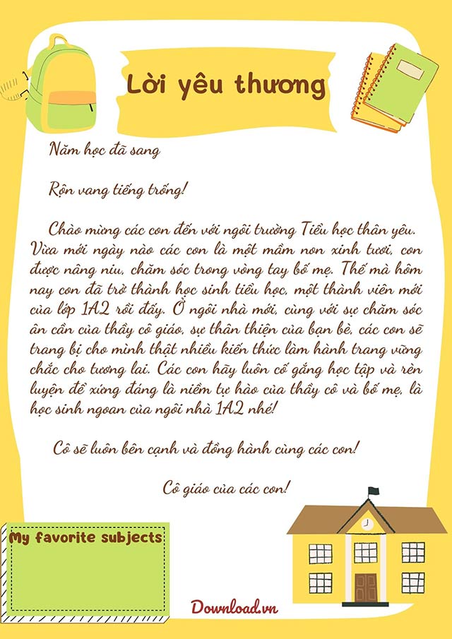 Một số mẫu thư ngỏ đẹp