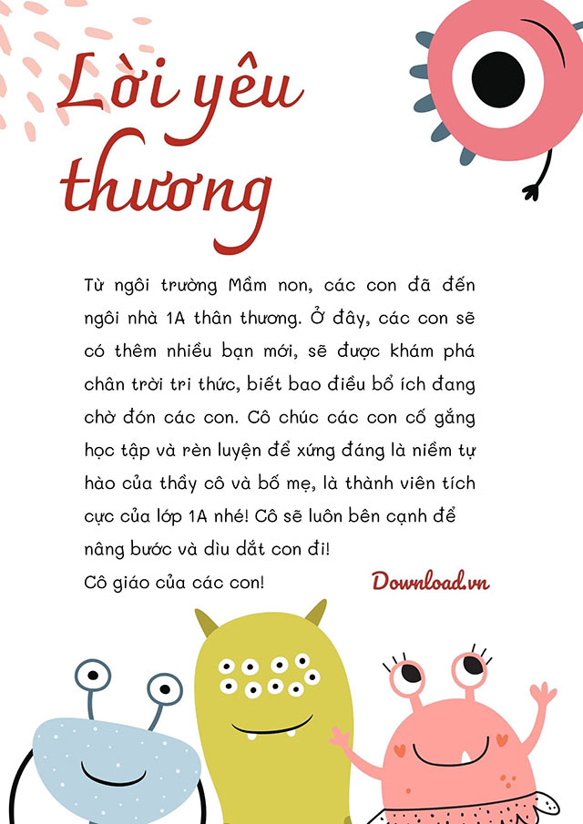 Một số mẫu thư ngỏ đẹp