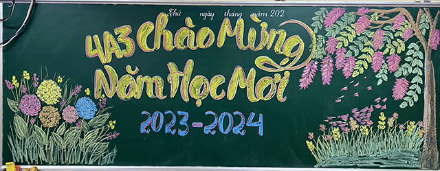 Trang trí bảng khai giảng