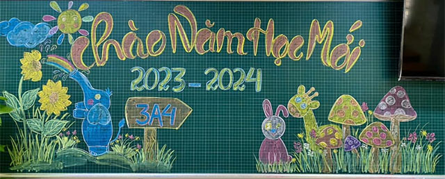 Trang trí bảng khai giảng