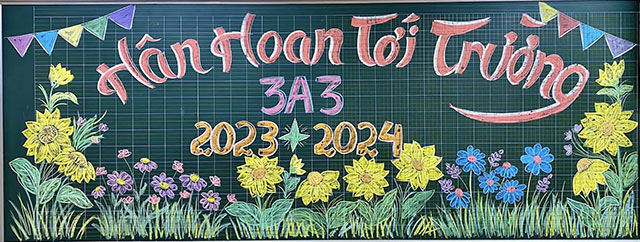 Trang trí bảng khai giảng