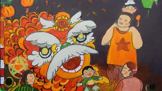 Mẫu tranh vẽ Trung thu