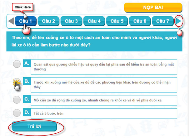 Bắt đầu làm bài