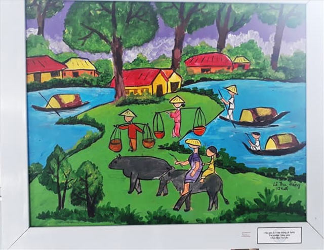 Mẫu tranh vẽ Hành trình mùa xuân lên rừng, xuống biển