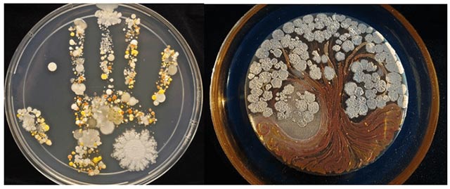 Thực hành tạo dấu vân tay vi khuẩn.