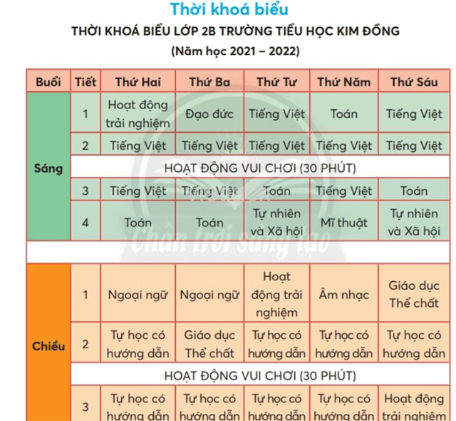 Thời khóa biểu