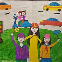 Mẫu tranh vẽ An toàn giao thông