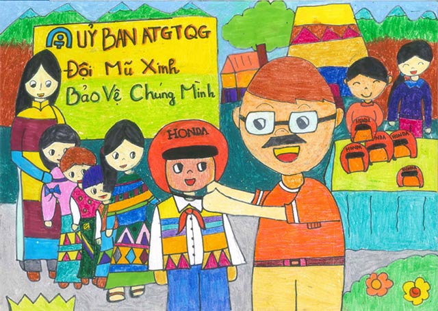 Mẫu tranh vẽ An toàn giao thông