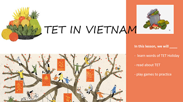 Mẫu Powerpoint chủ đề Tết bằng Tiếng Anh