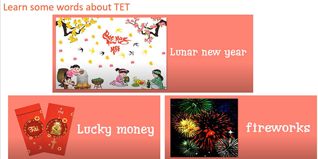 Mẫu Powerpoint chủ đề Tết bằng Tiếng Anh