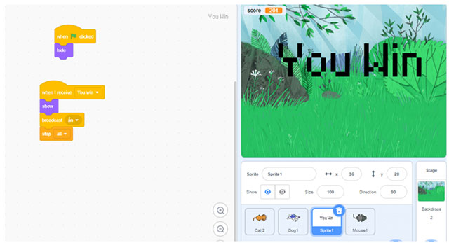 Điều khiển nhân vật chuyển động trên sân khấu