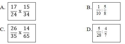 Bài tập cuối tuần Toán lớp 4 Tuần 33