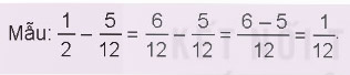Phép trừ phân số