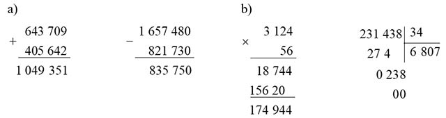 Ôn tập phép tính với số tự nhiên