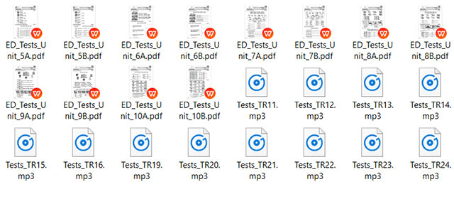 Bài học và track nghe