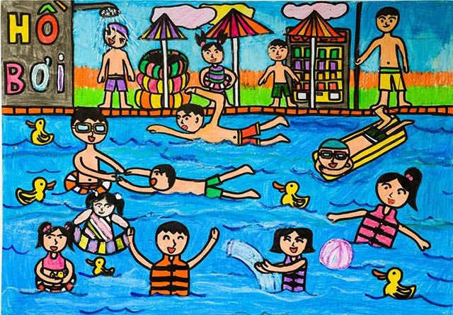 Tranh vẽ phòng tránh đuối nước